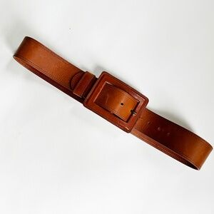 Camel Wide Genuine Leather Belt